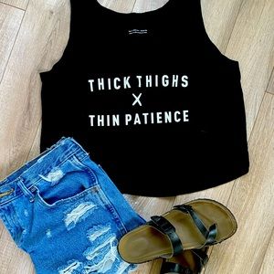 3/$15 Thick thighs crop top